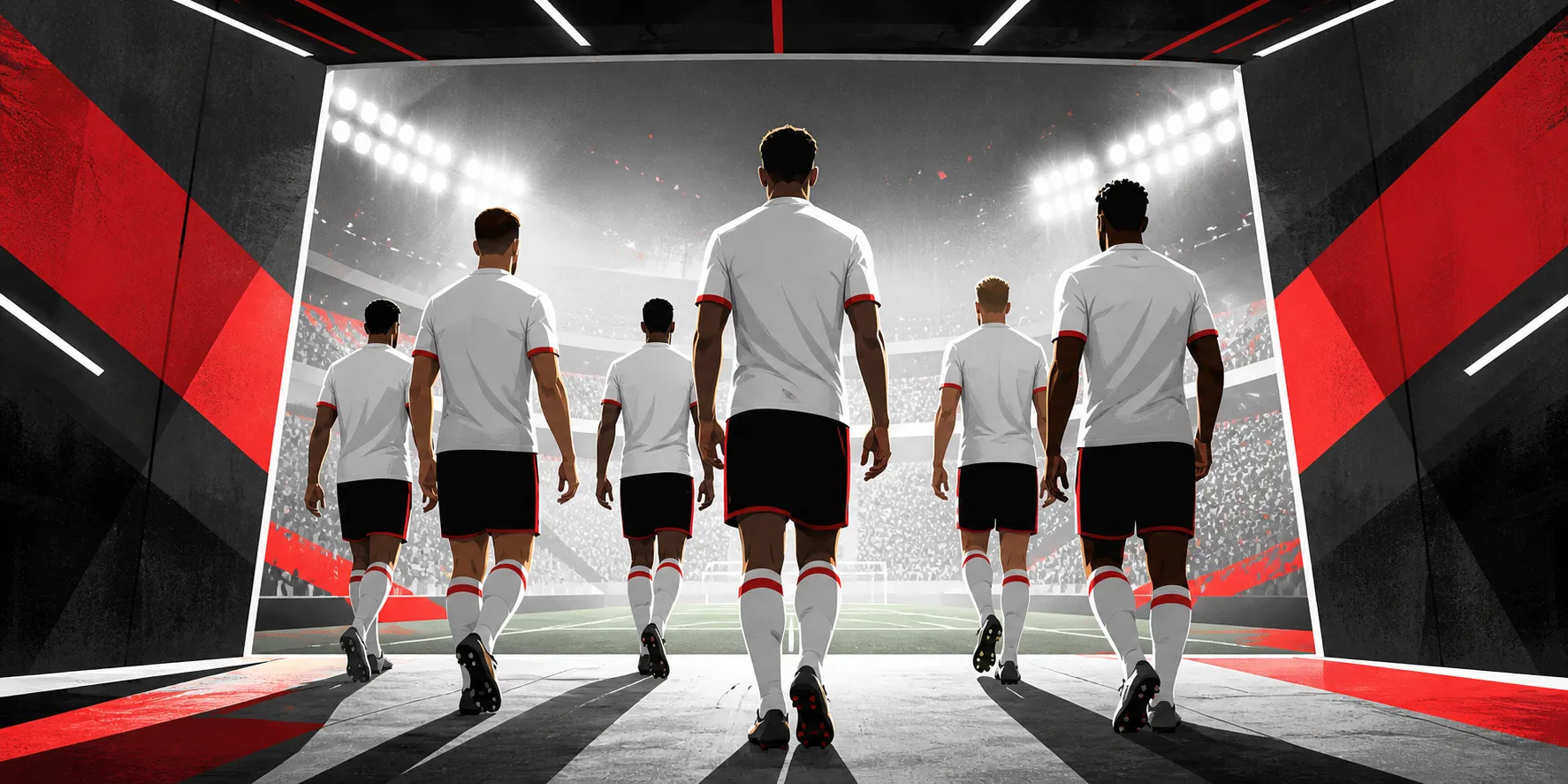 Stilisierte Testillustration für 1. Mannschaft – keine echte Mannschaftsaufnahme
